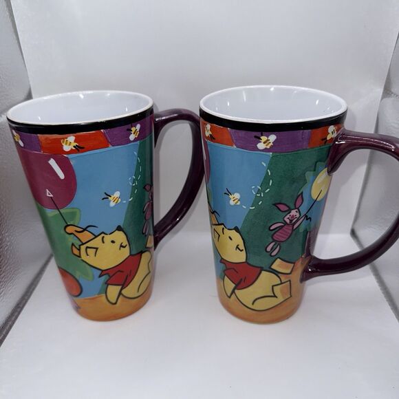 Disney Store Winnie The Pooh Tigger Piglet Mug Cup Tall Set of 2 - Picture 2 of 9